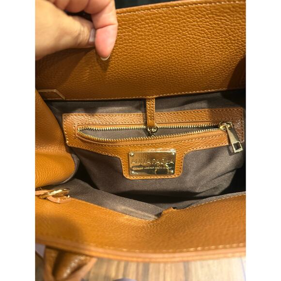 Anna Paola Italian Leather Suede Handbag Model RIVA Color Brown Bag - Picture 5 of 5